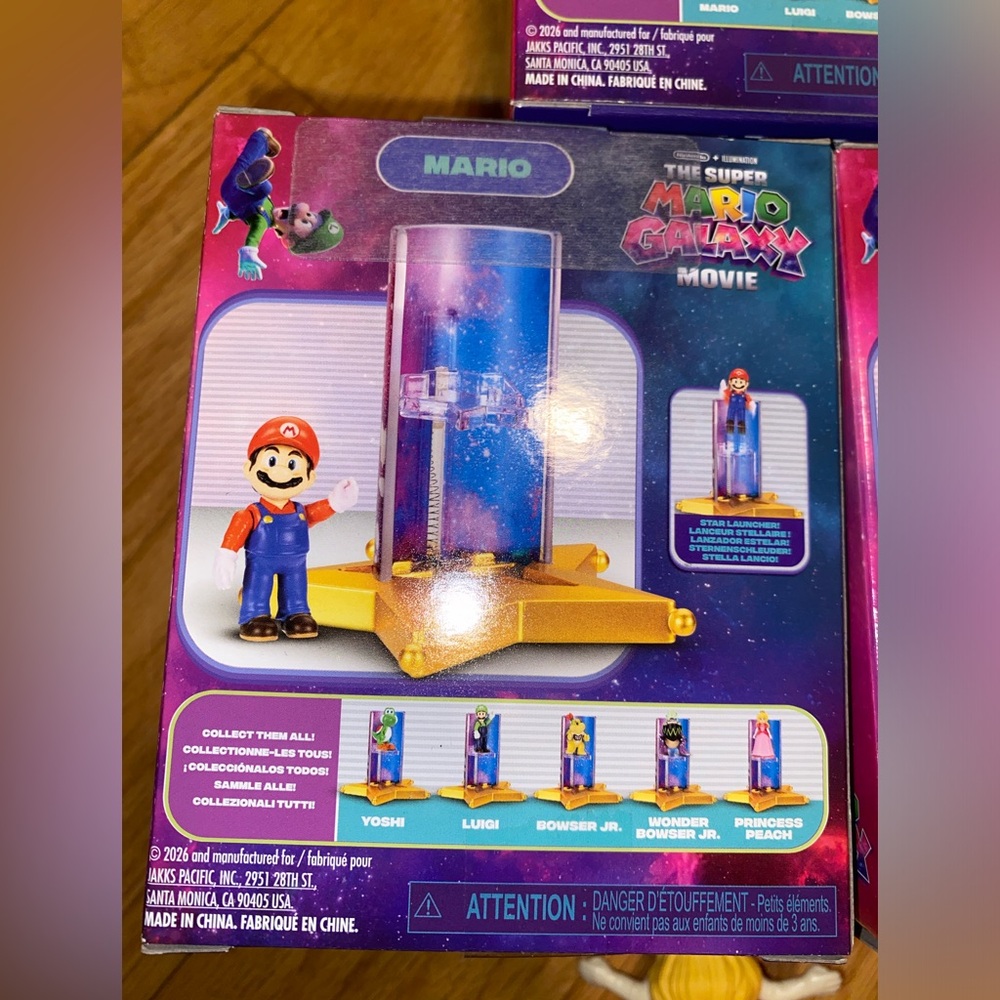Super Mario Galaxy Movie–1.5” Figures w/Star Launcher Bundle Mario, Luigi, Yoshi - Picture 11 of 13
